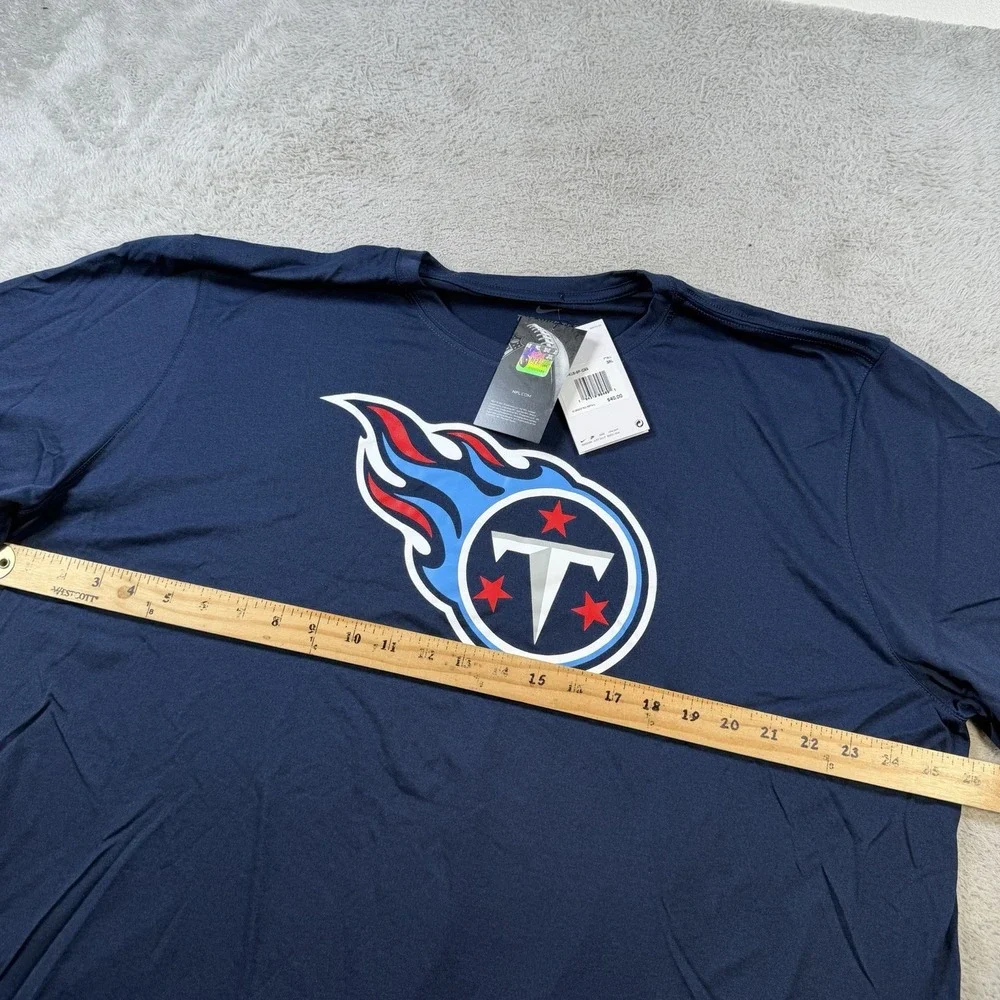 Nike Tennessee Titans T-Shirt Mens 3XL Navy Dri-Fit Shirt Sleeve NFL Tee NWT